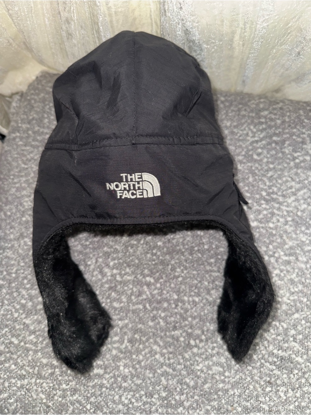 The North Face Black Trapper Hat with Ear Flaps